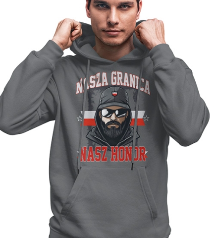 BLUZA Z KAPTUREM PATRIOTYCZNI NASZ GRANICA